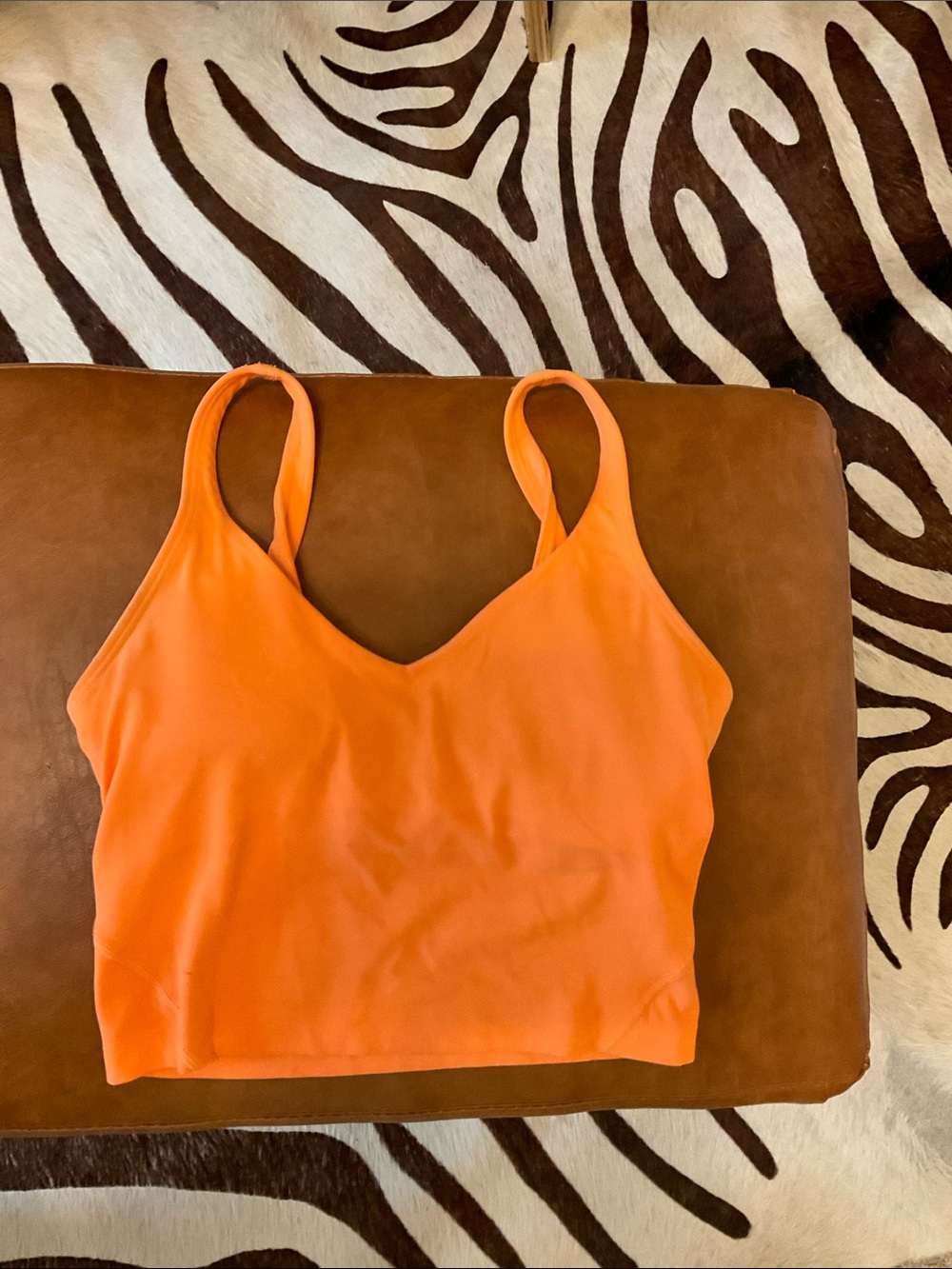 Lululemon Orange Sports Bra/Top - Picture 2 of 2
